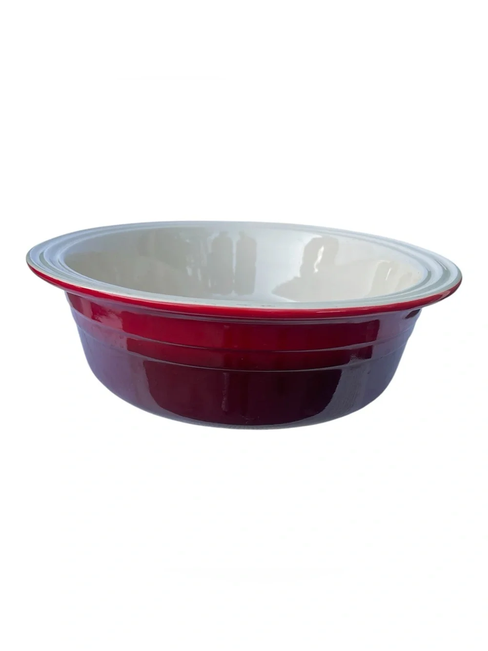 Le Creuset Stoneware Heritage Oval Casserole Baking Dish Cherry Red 16